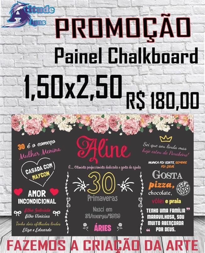 Painel Chalkboard -  O AN