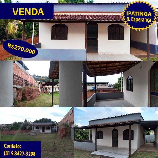 Vende se casa em Ipatinga