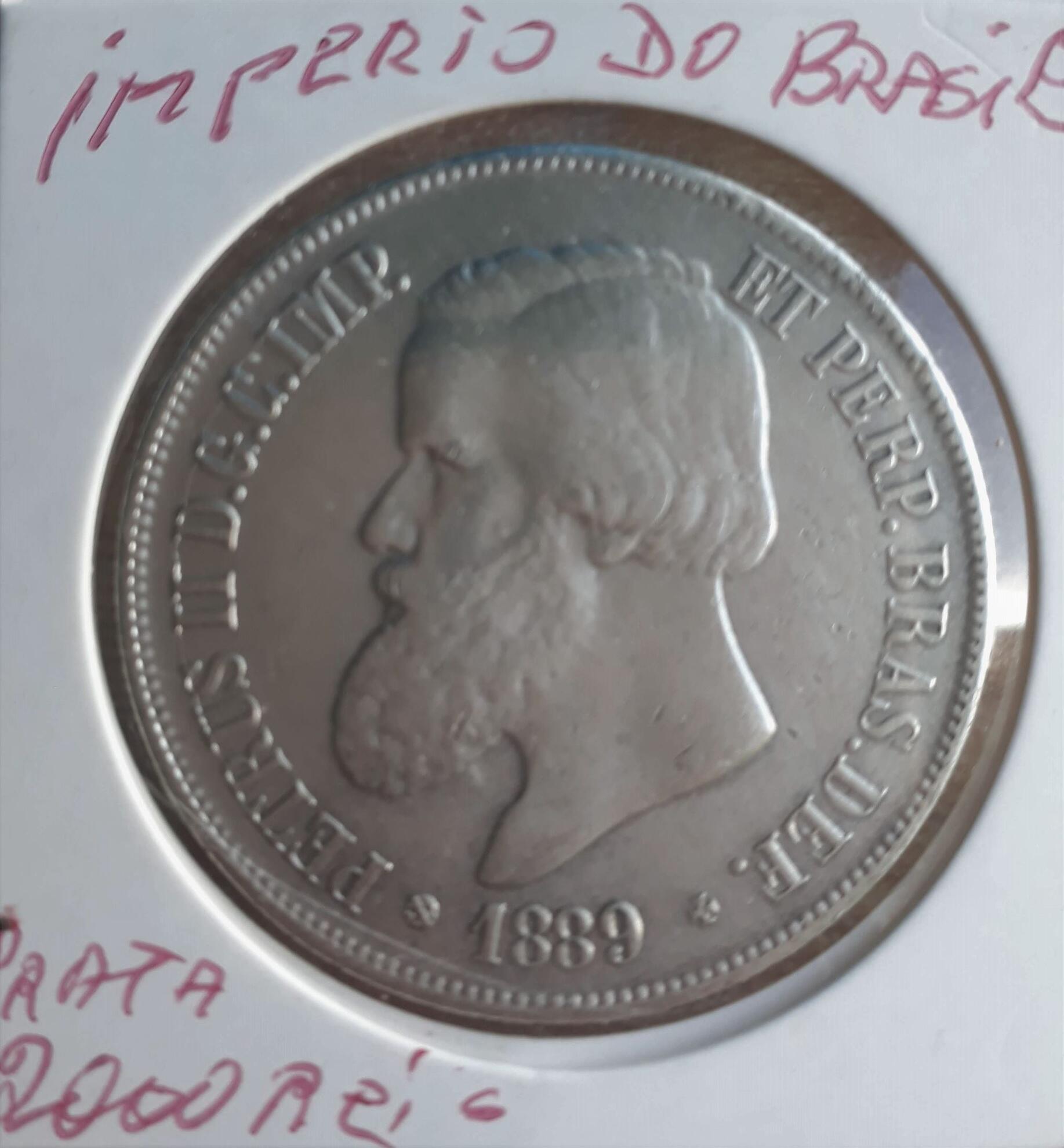 Moeda 2000 réis 1889 em p